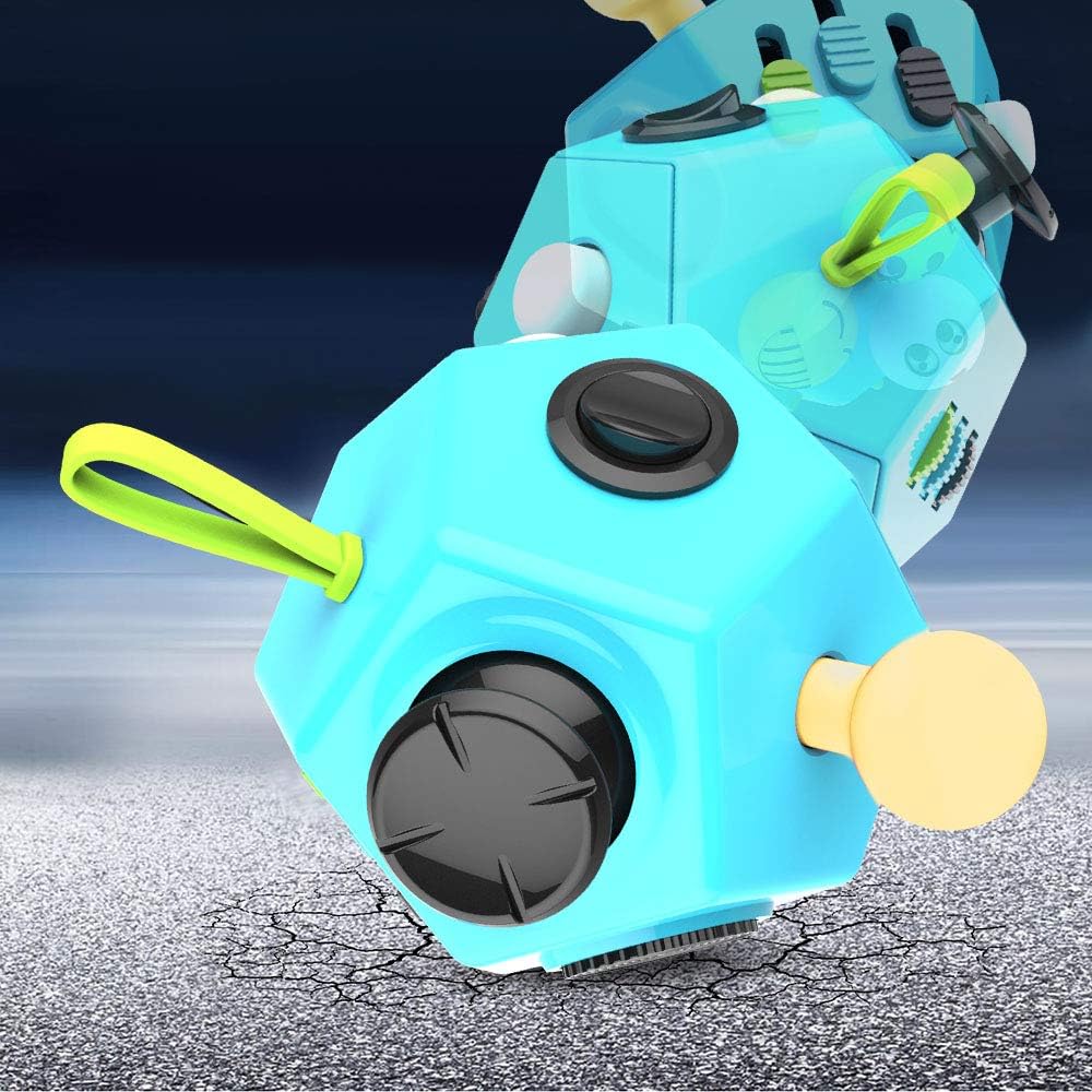 Fidget Dodecagon 12-Lados Juguetes de Fidget Cubo Alivia el Estrés Cielo Azul63701346541059121
