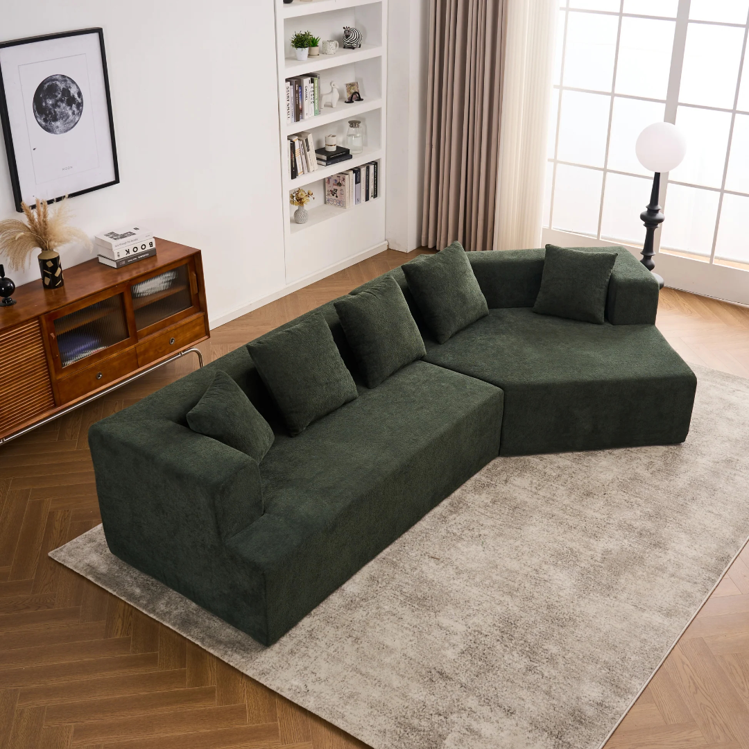 Sofá de espuma viscoelástica, sin instalación y fácil de transportar, sofá moderno con asiento profundo y tela chenilla, sillón para sala de estar, dormitorio, apartamento, oficina en casa W2363S0007363876461364355122