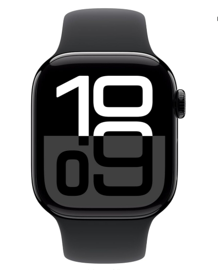Apple Watch Series 10 [GPS + Cellular 42mm] with Jet Black Aluminium Case with Black Sport Band - S/M. Fitness Tracker ECG App  Always-On Retina Display Water Resistant630379007406111216