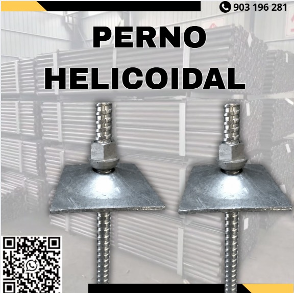 Servicio de sostenimiento con pernos helicoidales de acero