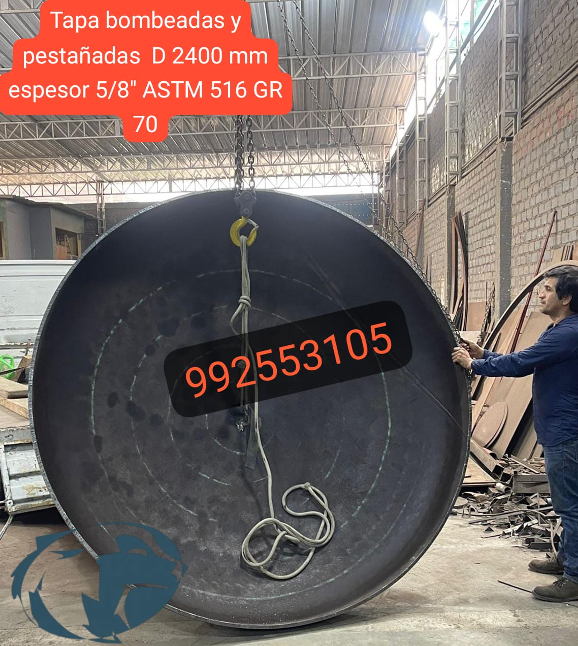 Servicio de bombeado y pestañado de tapas metálicas