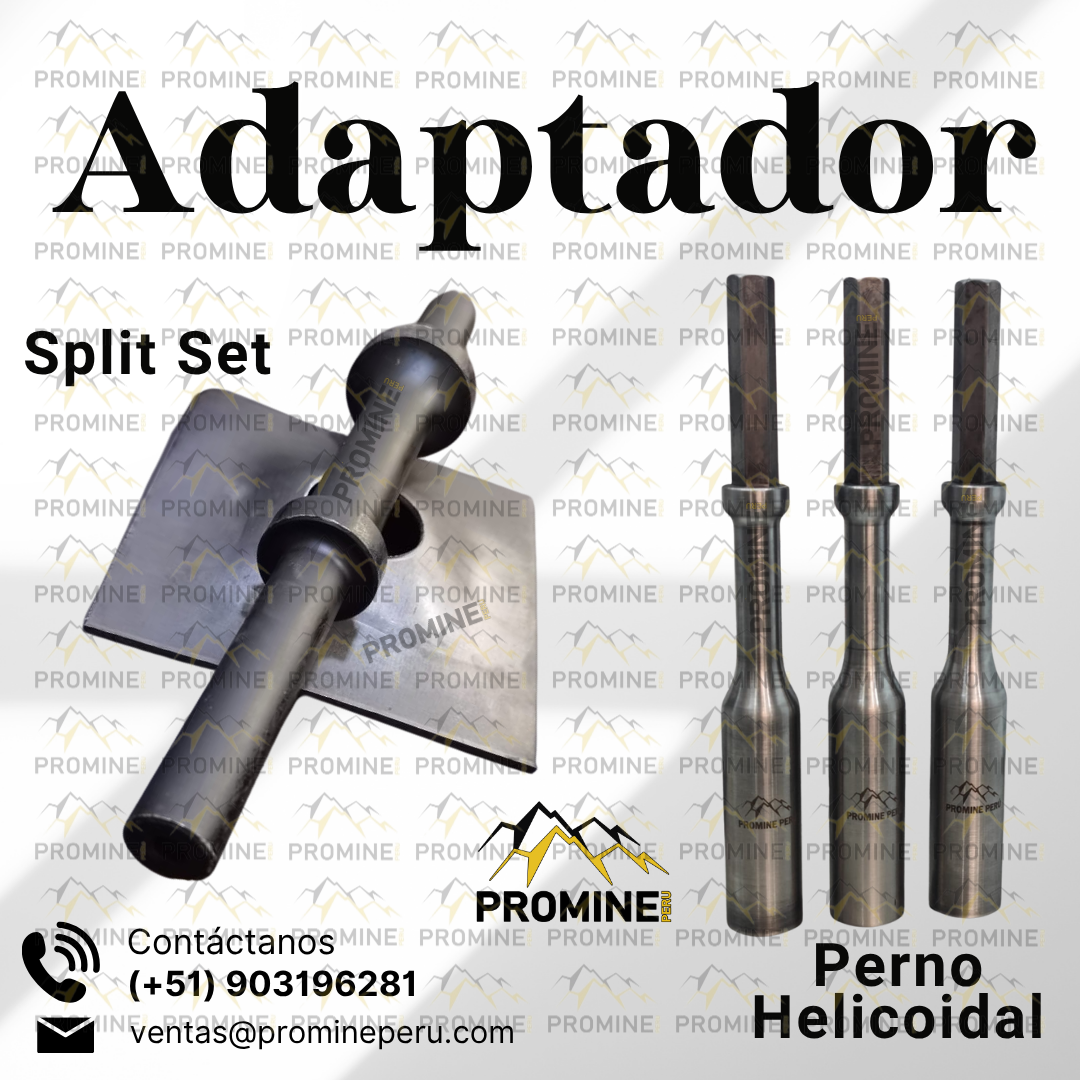 Adaptador de Perno Helicoidal Minero Fijación Estable y Segura