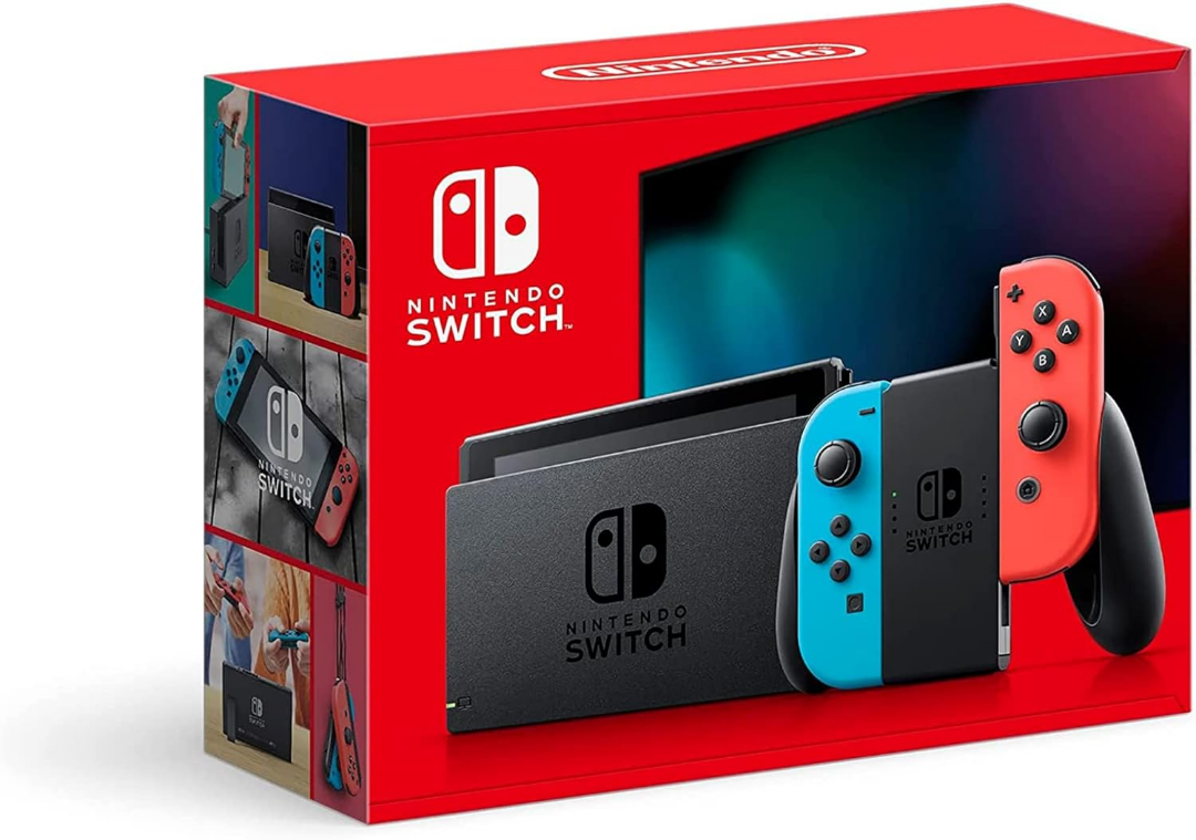 Nintendo Switch with Neon Blue and Neon Red Joy‑Con-Excellent Condition63070538556419120