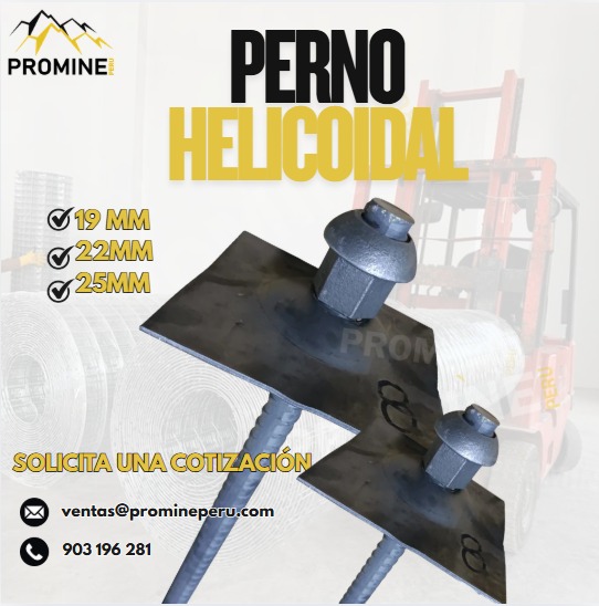 Servicio Profesional de Pernos Helicoidales para Minería