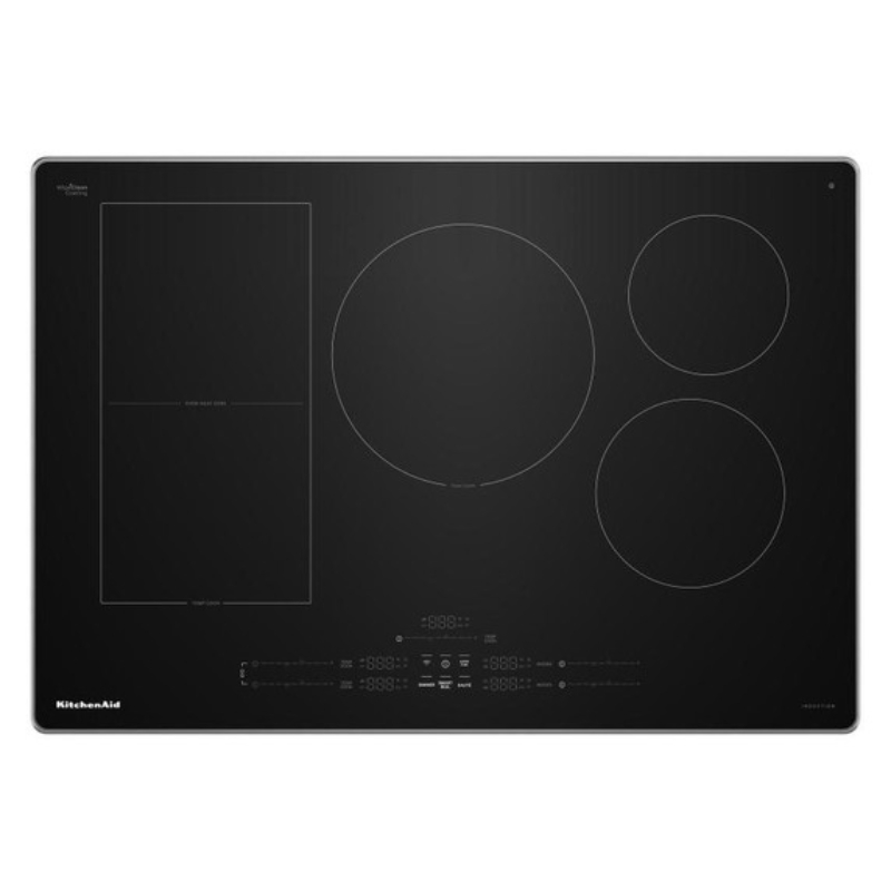 Kitchenaid® 30" Temp Cook™ Induction Cooktop with 5 Cooking Zones KCIT730SSS
