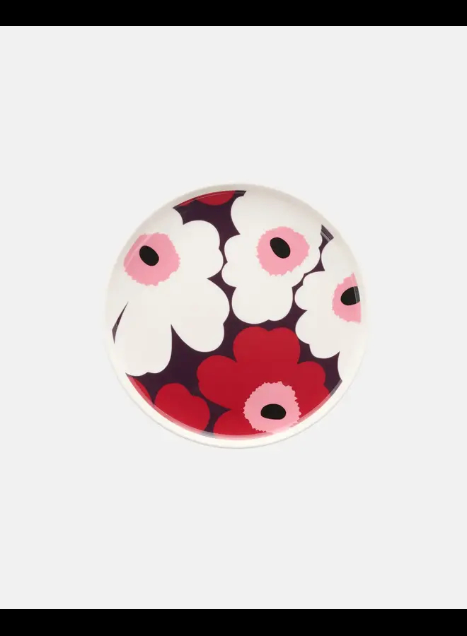 PLATE 20CM - 263 RED/DARK - OIVA/UNIKKO 076086-14364970812337283121
