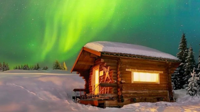 <1 día> [Cabaña de observación de auroras boreales de 4 h] Recogida y traslado desde 9 hoteles en Fairbanks + espera cálida para ver las auroras boreales (2 personas por grupo/salidas diarias)64118842776706121