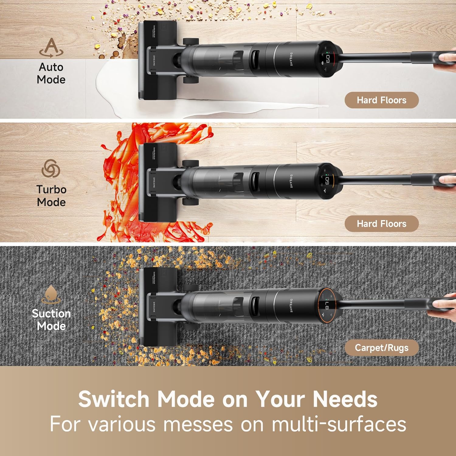 DREAME H12S Cordless Vacuum Mop Vacuum Wet Dry for Hard Floors (Open Box)64021331847681123