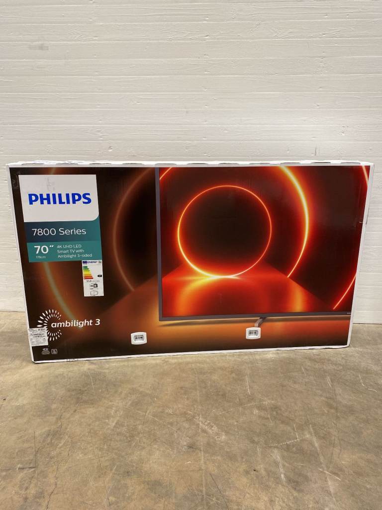 Philips 7800 Series 70-inch TV Box with Ambilight 3