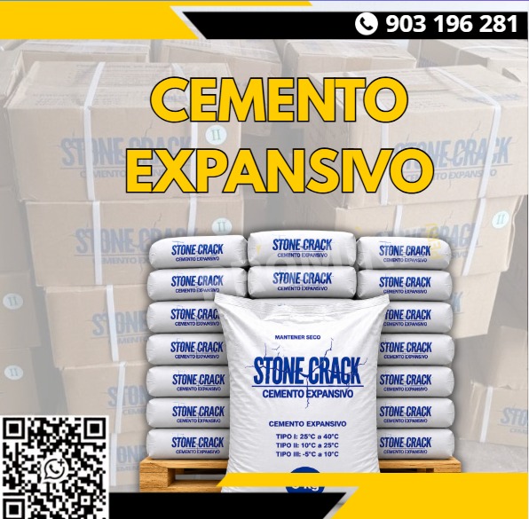 Servicio de suministro de cemento expansivo para demolición