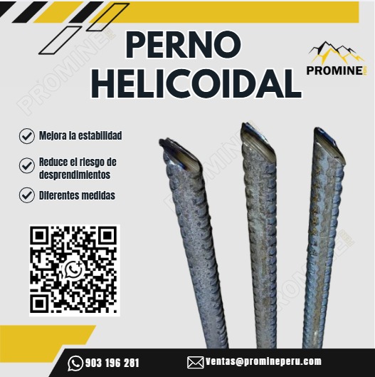 Servicio de Pernos Helicoidales para Minería con Alta Calidad