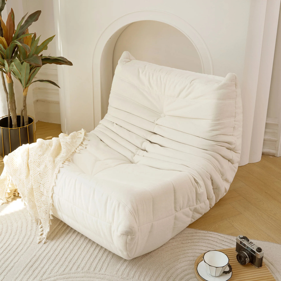 Silla de alubia sin montaje, sillón gigante para adultos, butaca rellena de espuma para casa, apartamento, sala de estar o lugar de juego, sofá en una caja W2733P18383663877093513347120