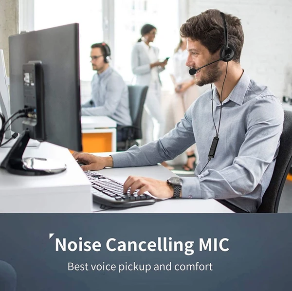 Auriculares con micrófono USB con cancelación de ruido para PC, ordenador, llamadas y chats64851988886913124