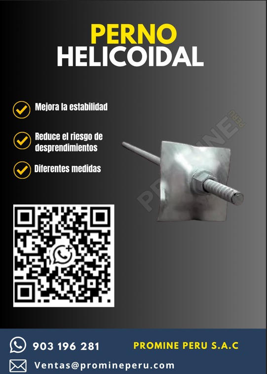 Proveemos Pernos Helicoidales para Minería con Soporte Profesional