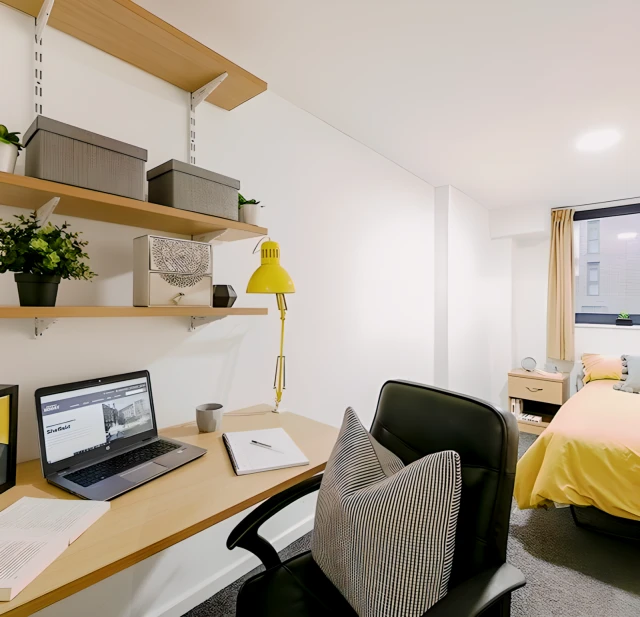 Stylish double ensuite bedroom close to the School of Law residence near Edward Street, Sheffield