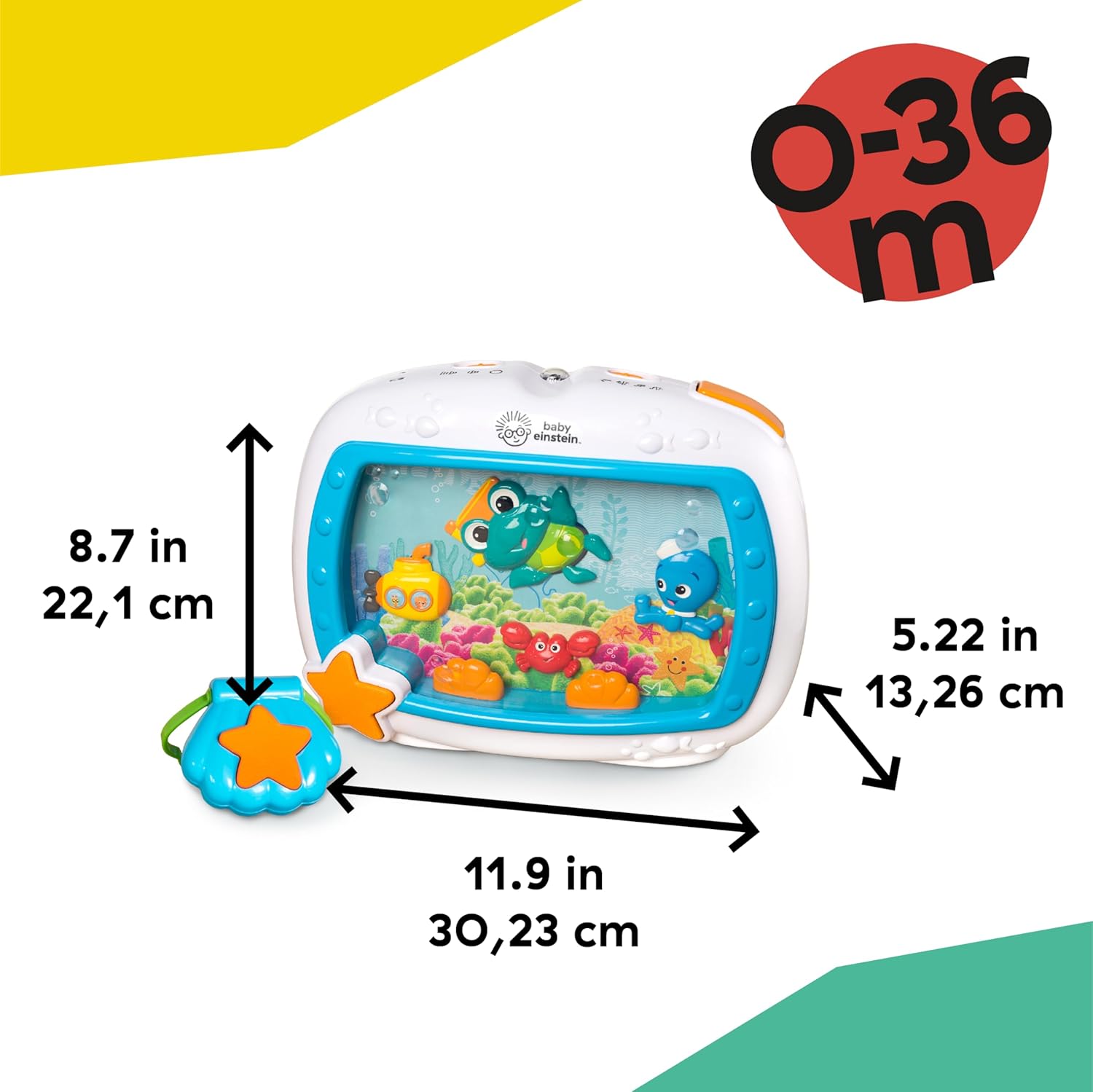 Baby Einstein Sea Dreams Soother Musical Crib Toy and Sound Machine Newborn and up (Open Box)63679287509507122