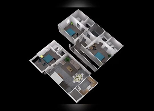 The Collective At Lubbock, Lubbock – Habitación privada - Cabaña (3 dormitorios - 3 baños)