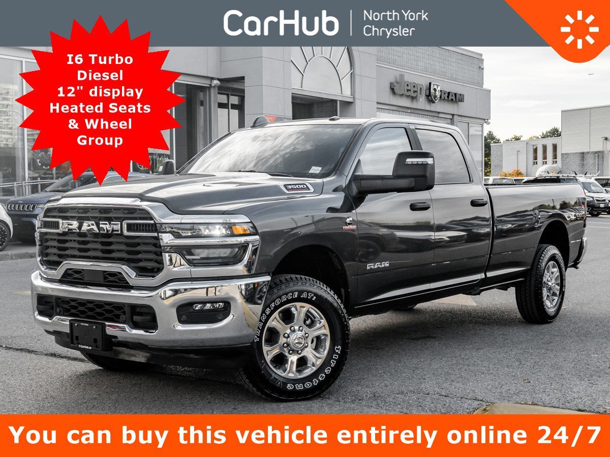 2025 Ram 3500 Big Horn 8' Box I6 Turbo Diesel 12 display Heated